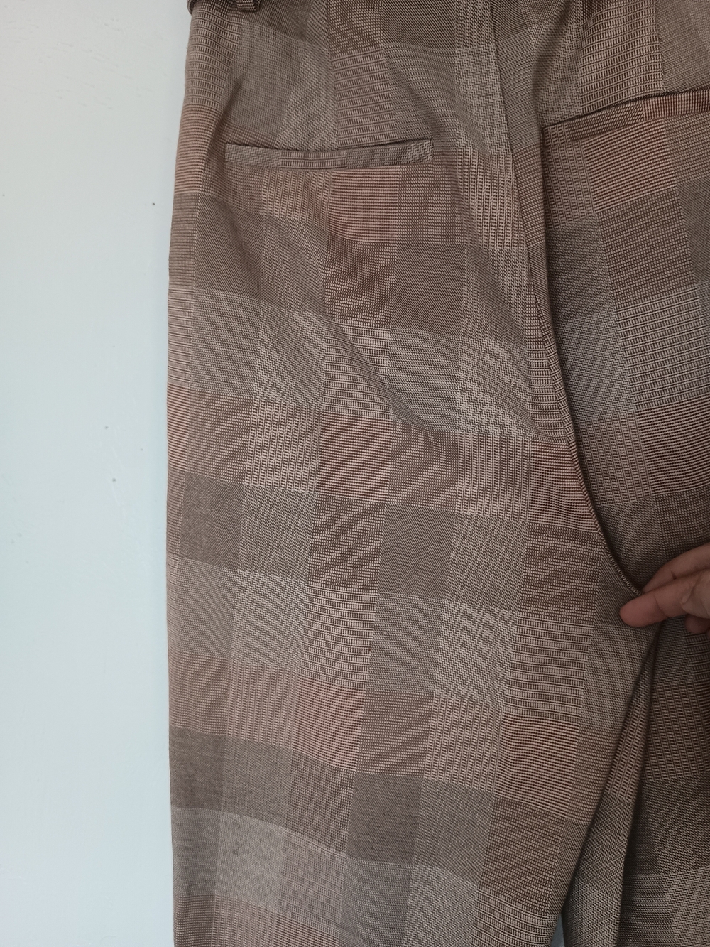 Acler Chelsea Pant In Check - Plaid High-Waist Straight-Leg Pants Belt Pockets - Picture 7 of 14